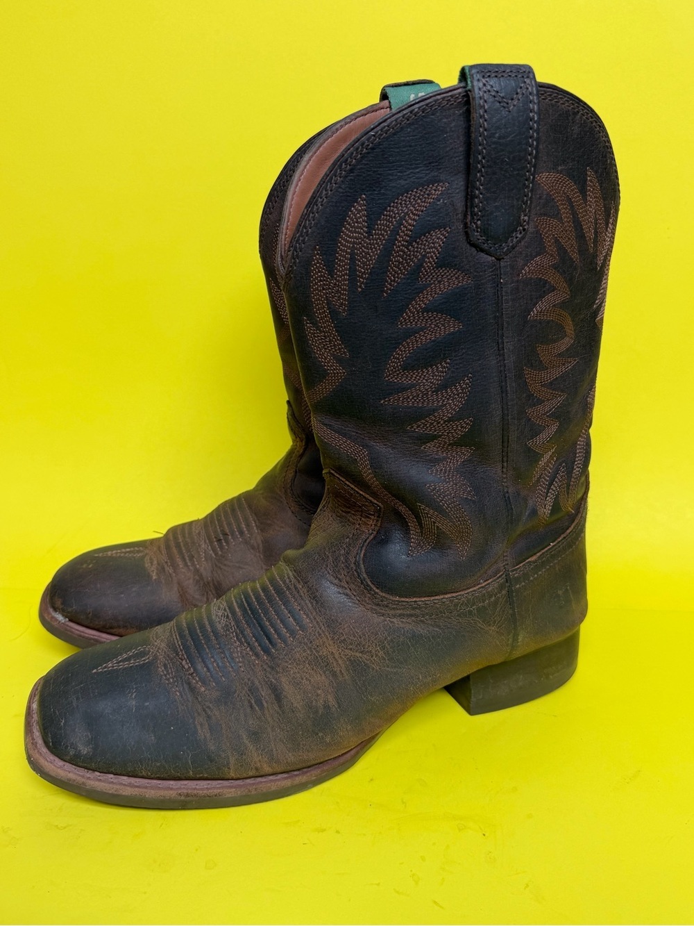 Tecovas Cigar Dusty Men's 11 Inch Square Toe Cowboy Boots M10089CIG SZ 10D